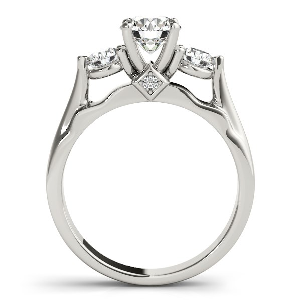 14k White Gold Three-Stone Diamond Engagement Ring (1 3/8 cttw)